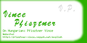 vince pfisztner business card